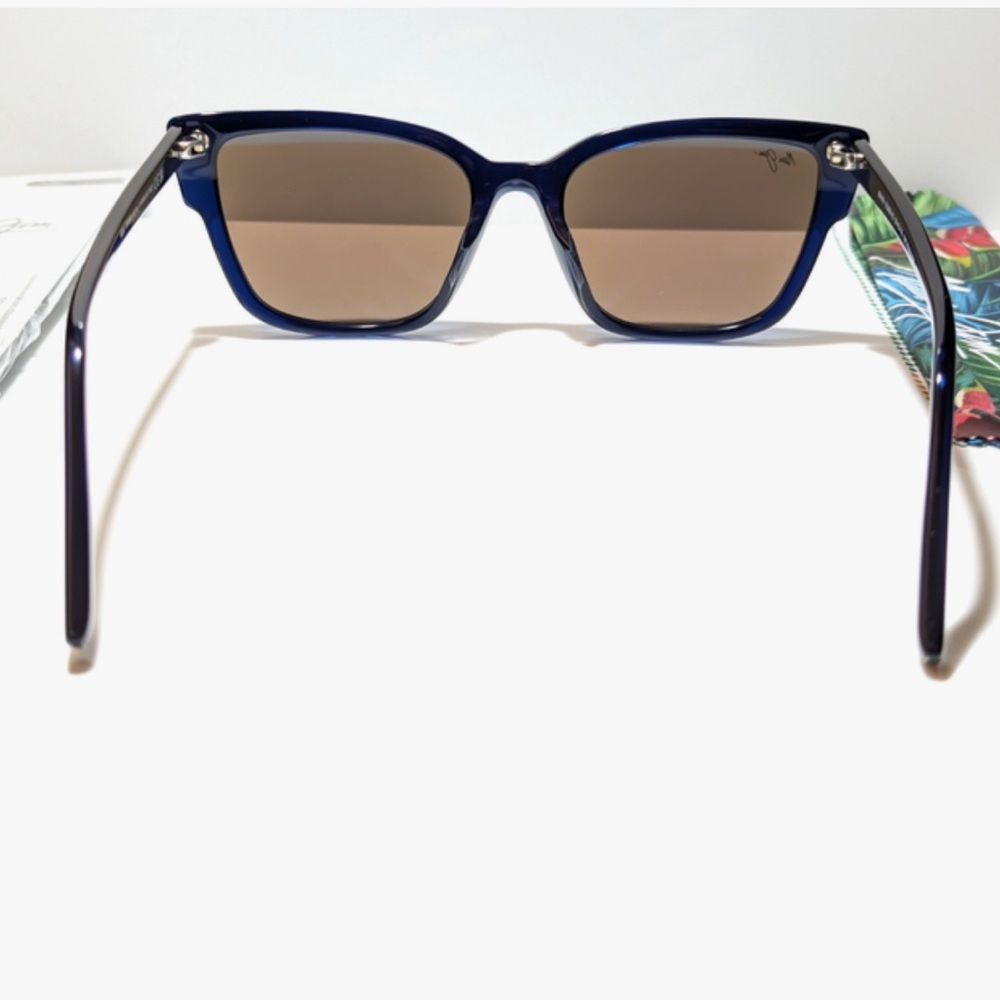 NEW Maui Jim Kou - Navy with Blue Hawaii Mirror Polarized Glass Lenses - Picture 10 of 11